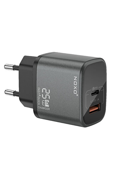 NOXO Incarcator GaN 25W 2 Porturi USB-C PD & QC3.0