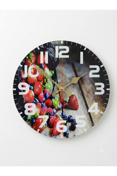 TEMPERLİ CAM 22 CM ÇAPINDA DUVAR SAATİ