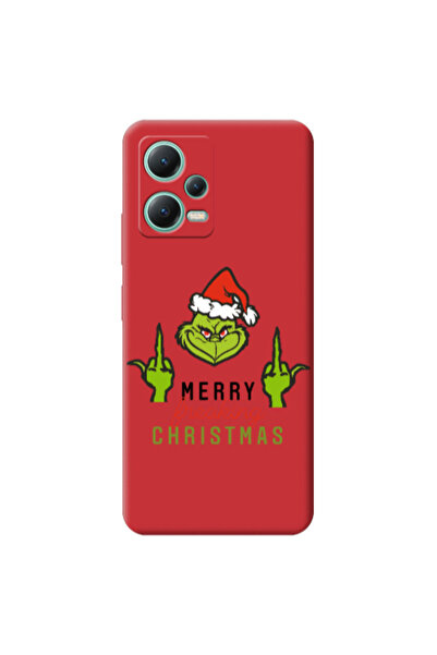 Other Xiaomi Redmi Note 12 Pro 5G Merry Christmas44 Red Colored Silicone TPU ...
