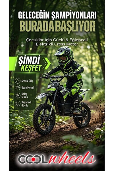 Cool Wheels Çocuk Elektrikli Cross Motorsiklet 36 Wolt
