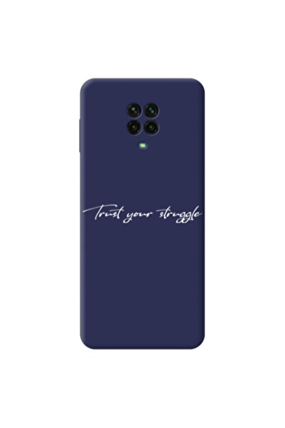 Other Xiaomi Redmi Note 9 Pro Trust your struggle Dark blue Colored Silicone ...