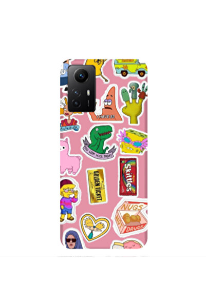 Other Xiaomi Redmi Note 12s best cartoons Pink Colored Silicone TPU Θήκη