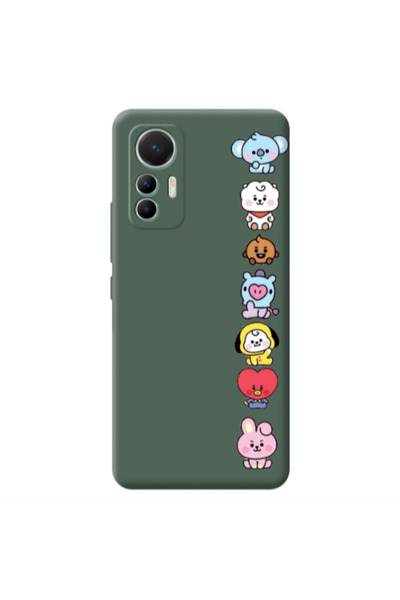 Other Xiaomi Mi 12 Lite Lovely animals Dark Green Colored Silicone TPU Θήκη