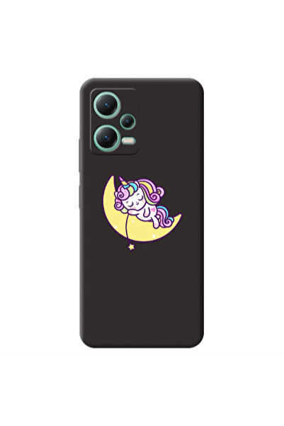 Other Xiaomi Redmi Note 12 Pro 5G Sleeping horse Black Colored Silicone TPU Θήκη