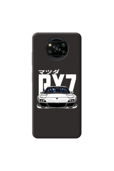 Other Xiaomi Poco X3 Pro Car Rx7 Black Colored Silicone TPU Θήκη