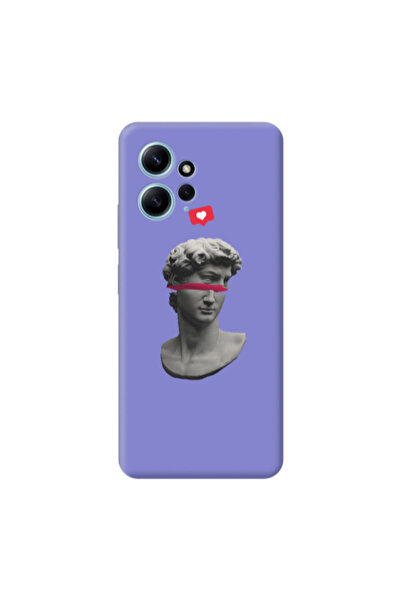 Other Xiaomi Redmi Note 12 4G Half statue Purple Colored Silicone TPU Θήκη