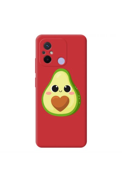 Other Xiaomi Redmi 12C Baby avocado Red Colored Silicone TPU Θήκη