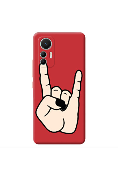 Other Xiaomi Mi 12 Lite Rock Red Colored Silicone TPU Θήκη