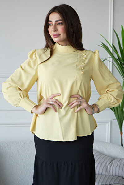 BRATO Soft Silk Necked Blouse