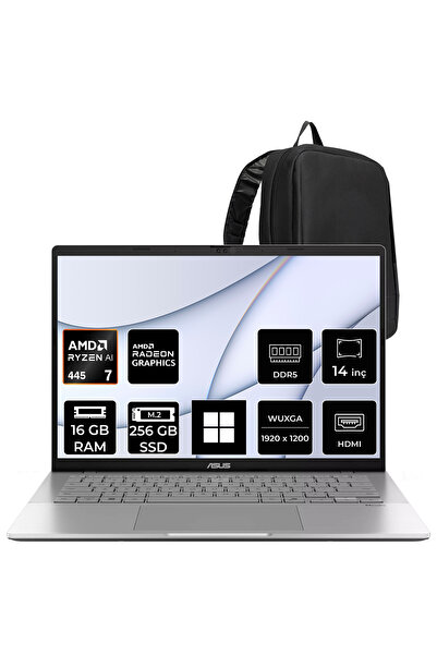 ASUS Vivobook S14 Ryzen AI 7 445 16GB RAM 256GB SSD 14" WUXGA (1920x1200) OLE...