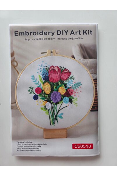 Liva Craft Kit de broderie cu lalele și trandafiri
