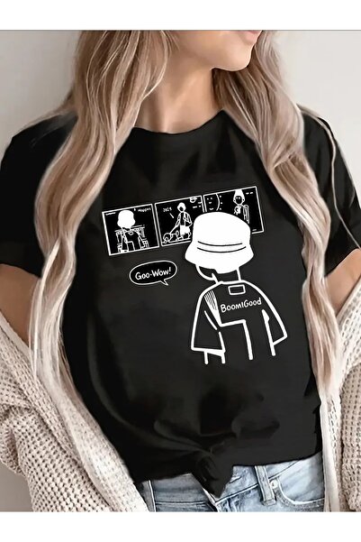 2mcup تي شيرت نسائي قطني بأكمام قصيرة مع طباعة رسومية لشيف، قميص أسود للمطبخ ...