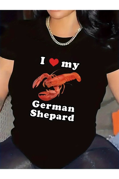 212Wear I Love My German Shepard" Women'S Summer Short Sleeve T-Shirt with Lo...