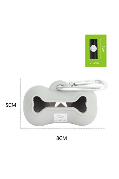 Choice1 Grey Silicone Dog Waste Bag Dispenser Durable Portable Dog Poop Bag H...