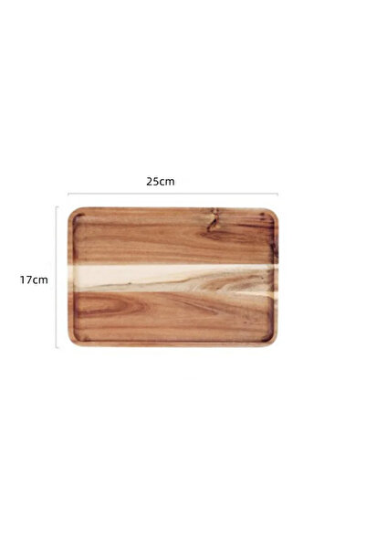 choice2 25x17cm Natural Wooden Tray Coffee Tray Rectangular Plate Fruit Snack...