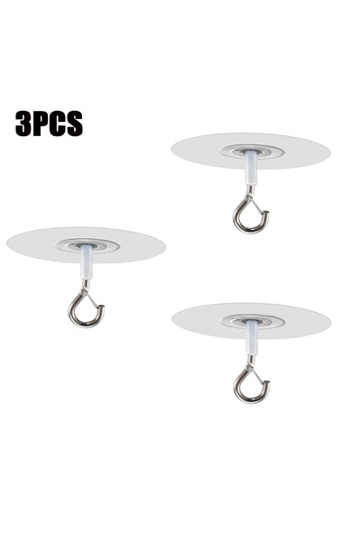 Choice Transparent-3PCS Invisible Ceiling Hooks for Plants Adhesive No Drill ...