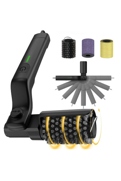 Choice Black Cordless Electric Grill Brush, 2 in 1 Rechargeable BBQ Grill Cle...