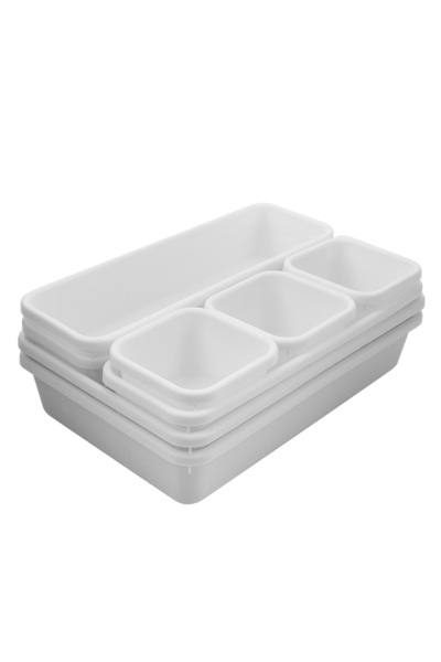 choice2 WHITE 8pc/set Storage Drawer Storage Box Sundries Jewellery Holder Ma...