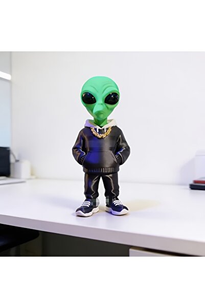 Choice 1Pcs 1 Piece Green Alien Figure with Pocket Design, 3D Printed Alien D...