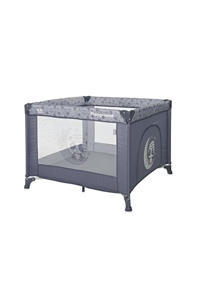 LORELLİ Детска постелка за игра, 100x100 см, Стилни сиви панди