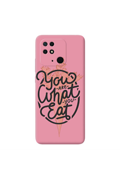 Other Xiaomi Redmi 10C You are What You Eat Pink Colored Silicone TPU Θήκη