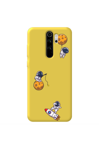 Other Xiaomi Redmi Note 8 Pro Cute astronauts Yellow Colored Silicone TPU Θήκη