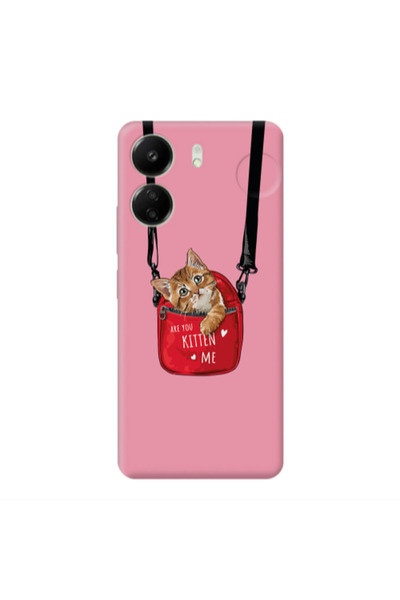 Other Xiaomi Redmi 13C Kitten Me Pink Colored Silicone TPU Θήκη