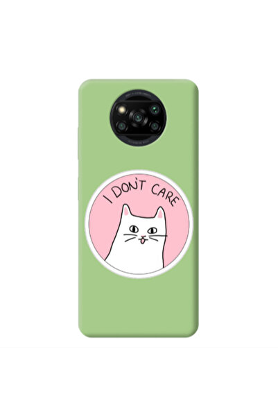 Other Xiaomi Poco X3 /X3 Pro I dont Care Light Green Colored Silicone TPU Θήκη