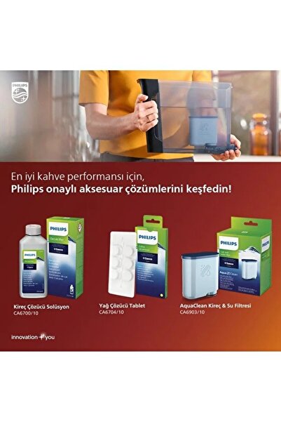 Philips Espresso Makinesi Bakım Kiti Kireç Çözücü, Yağ Çözücü, Su Filtresi