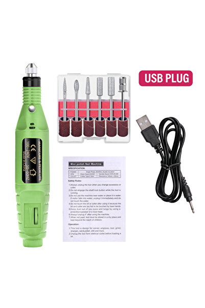 Choice1 DUTRIEUX Green Nail Sander Set Electric Nail Drill Machine Grinding E...