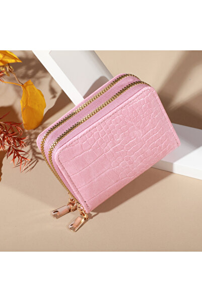 Choice5 pink Elegant Women's Multi Card Wallet - Secure Double Zip Clutch | C...