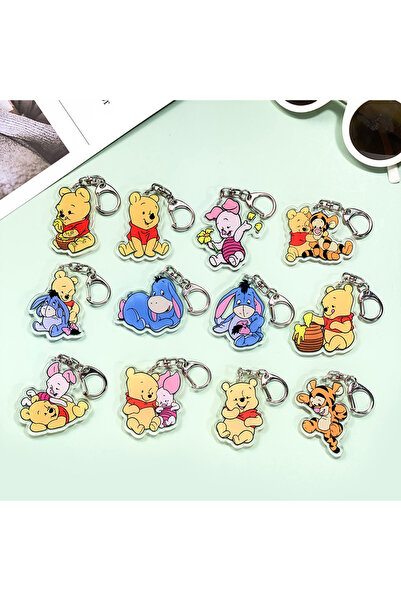 Choice 5 cm 13 1/12Pcs Disney Winnie the Pooh Acrylic Car Keychain Accessorie...