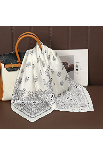 Choice3 JNC1050-02 وشاح حريري فاخر منقط للنساء، حجاب، ربطة شعر، منديل للرقبة،...