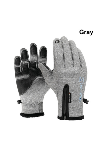 Choice XXL Grey 1 Pairs Winter Gloves Mens Touchscreen Non-Slip Unisex Waterp...