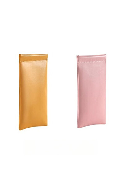 Choice7 orange pink 2pcs Automatic Closed Sunglasses Case PU Leather Glasses ...