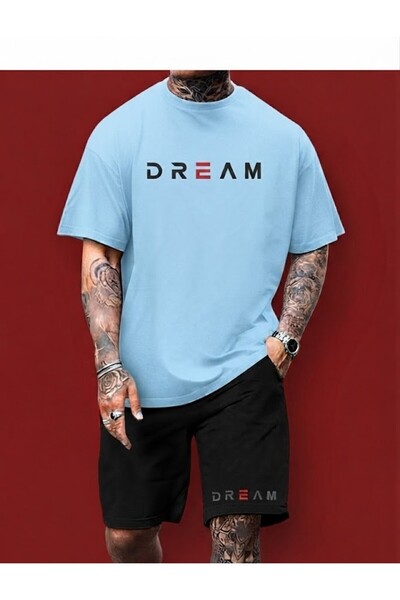 SILATU طقم تي شيرت قصير مطبوع عليه DREAM للجنسين
