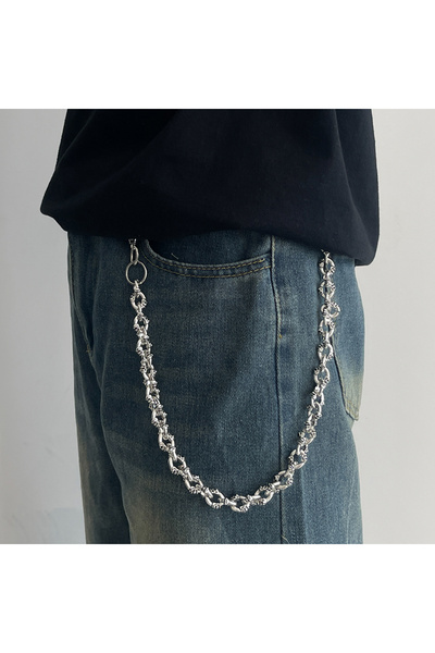 Choice Silver Color Ingemark Hip Hop Street Skull Long Keychains Wallet Belt ...