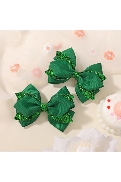 choice2 FJ5111-2A-39 2Pcs/set Colorful Party Bowknot Ribbon Hair Clips for Gi...