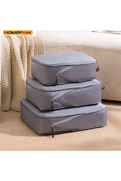 choice2 3pcs-gray HOMEFISH 3Pcs/Set Travel Compressible Packing Multifunction...