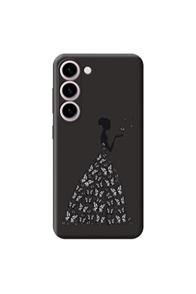 Other Samsung S23 Plus Butterfly Girl Black Colored Silicone TPU Θήκη