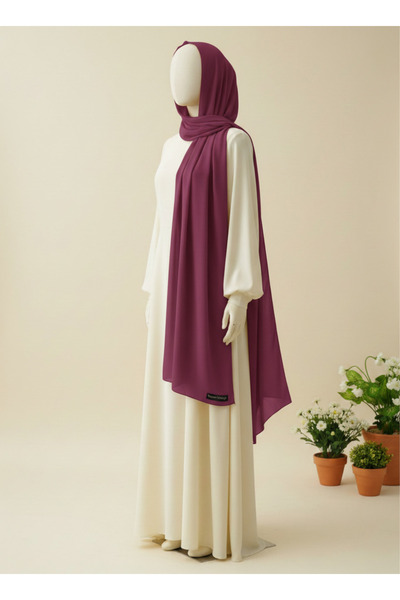 Vogue Visage Elegant Chiffon Scarf in berry blush