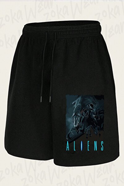 ZOKAWEAR Unisex Alien V2 Design Printed Shorts