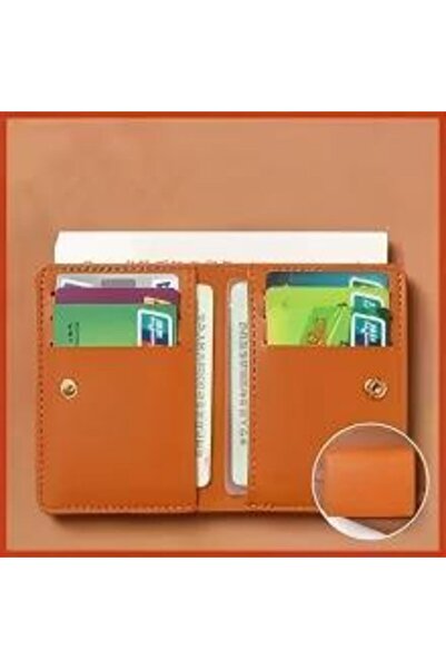 Choice orange Homefish Solid Color PU Leather Small Wallet for Short Simple W...