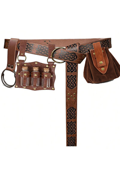 choice2 Style H 7PCS 7PCS Medieval Belt Renaissance Punk Cork Dark Three Poti...
