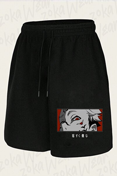 ZOKAWEAR Unisex Jujutsu Kaisen Sukuna Ryomen v2 Σορτς με στάμπα σχεδίου