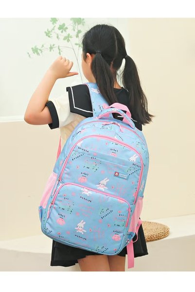 HI-FINE (ie33-Blue)School Bag, Teenager School Bag Backpack Middle School Student Laptop Backpack, waterproof Backpack, Suitable As School Bag for Grades 1-6