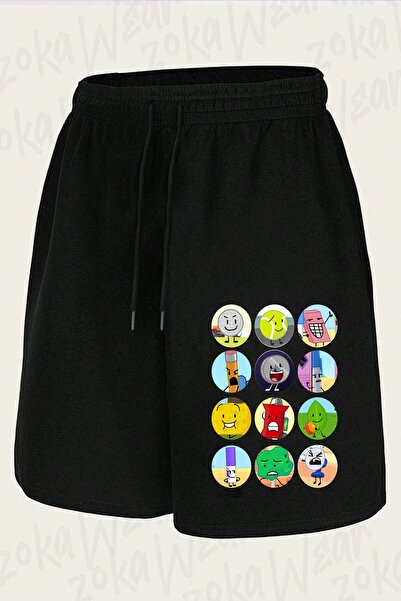 ZOKAWEAR Unisex BFDI v10 Σορτς με στάμπα σχεδίου