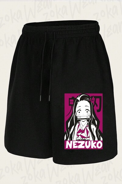 ZOKAWEAR Unisex Demon Slayer Nezuko Kamado X2 Design Printed Shorts