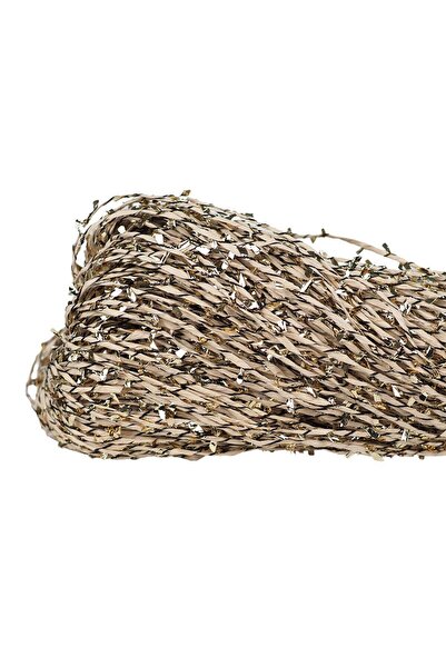 Ritzz Çile Kağıt İp Gold Glittered - Cream 250g