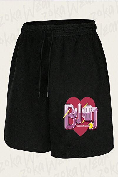 ZOKAWEAR Unisex B komachi (OSHİ NO KO) Σορτς με στάμπα σχεδίου